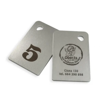Hotel Keychain - MATRIXMET 3 REGULAR FAT 60x40mm thickness. 3mm - BM015