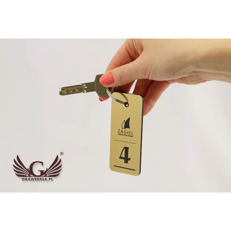 Hotel Keychain - METALLIC GOLD