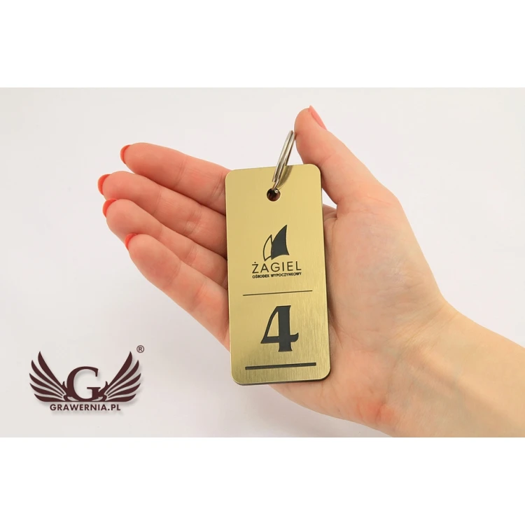Hotel Keychain - METALLIC GOLD