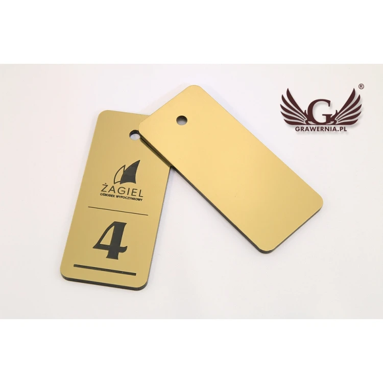 Hotel Keychain - METALLIC GOLD