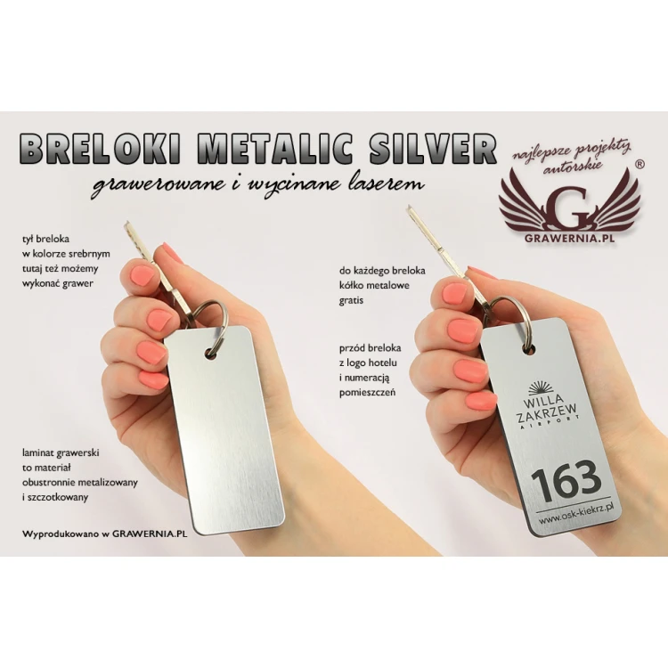 Hotel Keychain - METALLIC SILVER