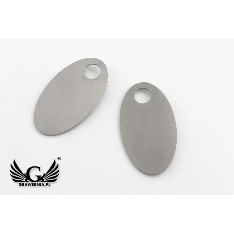 Hotel Keyring - OWALMET BIG Steel 70x40 mm thickness 2mm - BM037
