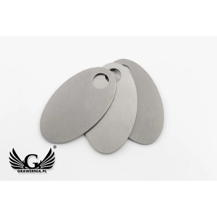 Hotel Keyring - OWALMET BIG Steel 70x40 mm thickness 2mm - BM037