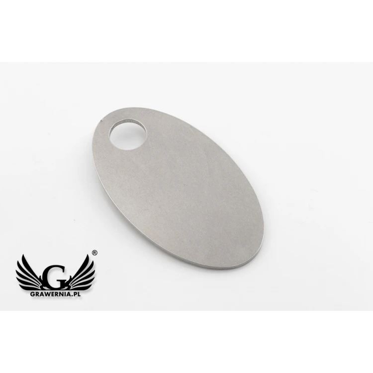 Hotel Keyring - OWALMET BIG Steel 70x40 mm thickness 2mm - BM037