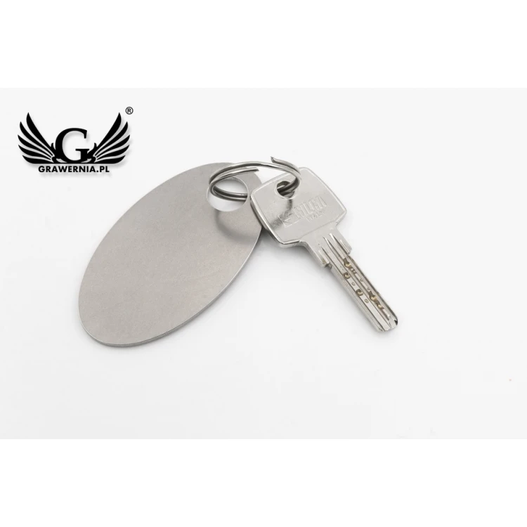 Hotel Keyring - OWALMET BIG Steel 70x40 mm thickness 2mm - BM037
