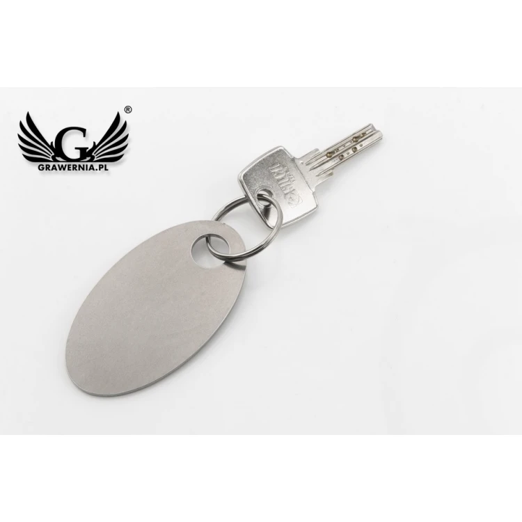Hotel Keyring - OWALMET BIG Steel 70x40 mm thickness 2mm - BM037