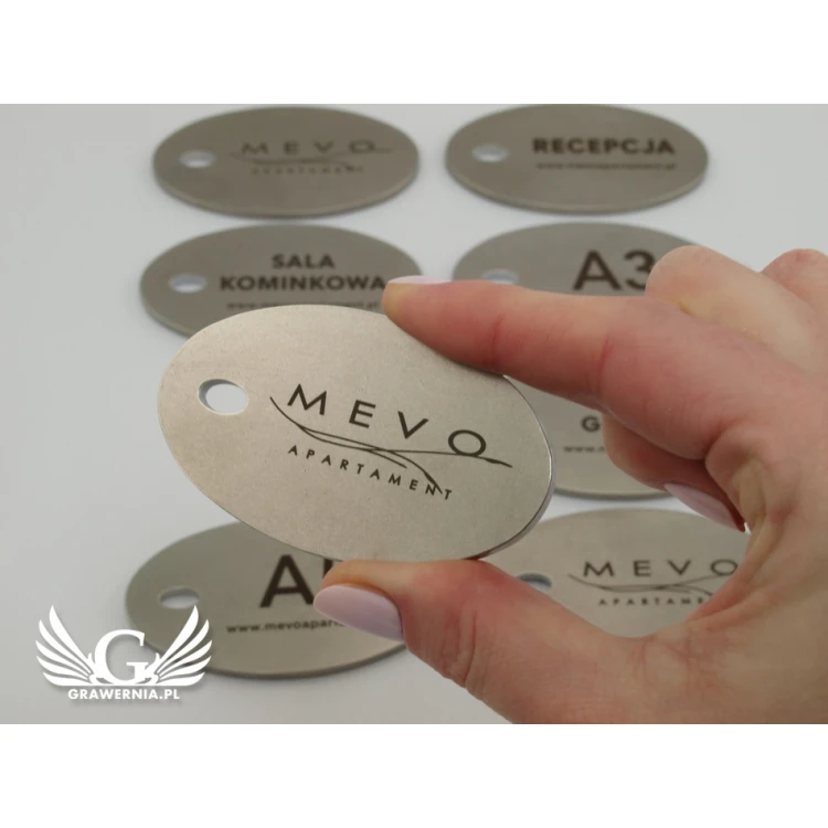 Hotel Keychain - OWALMET BIG 3mm Thick Steel - BM012
