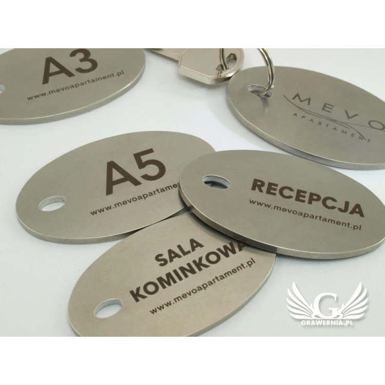 Hotel Keychain - OWALMET BIG 3mm Thick Steel - BM012