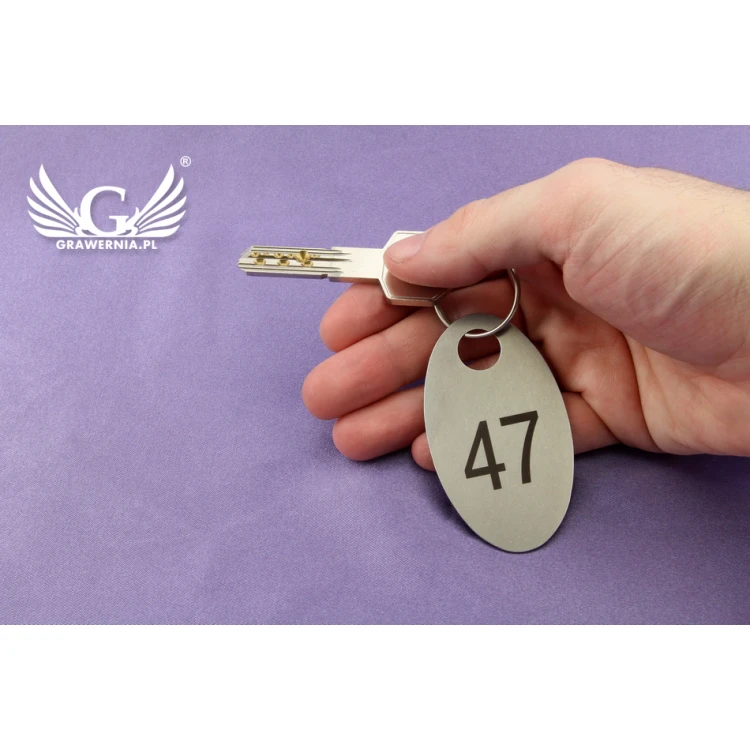 Hotel Keychain - OWALMET BIG SLIM Steel 1mm thick - BM021