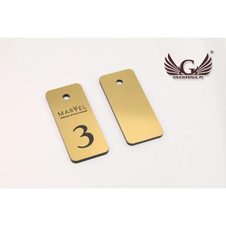 Hotel Keychain - SMALL METALLIC GOLD