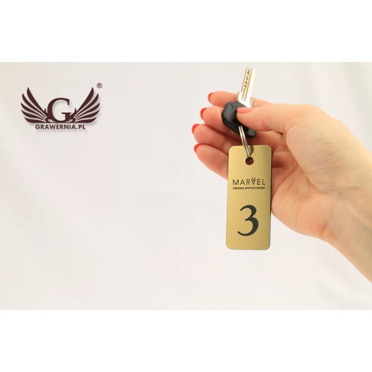 Hotel Keychain - SMALL METALLIC GOLD