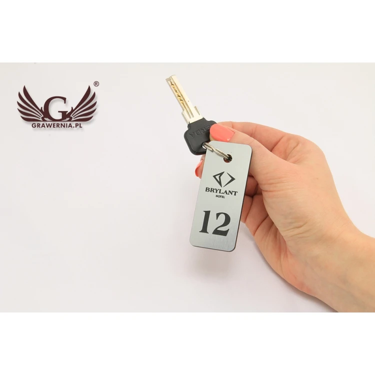 Hotel Keychain - SMALL METALLIC SILVER