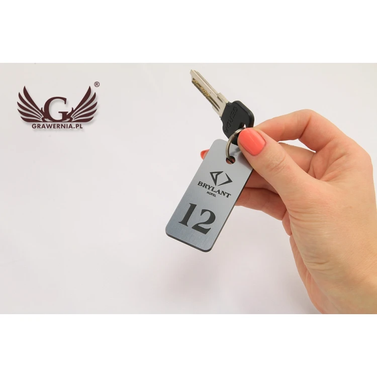 Hotel Keychain - SMALL METALLIC SILVER