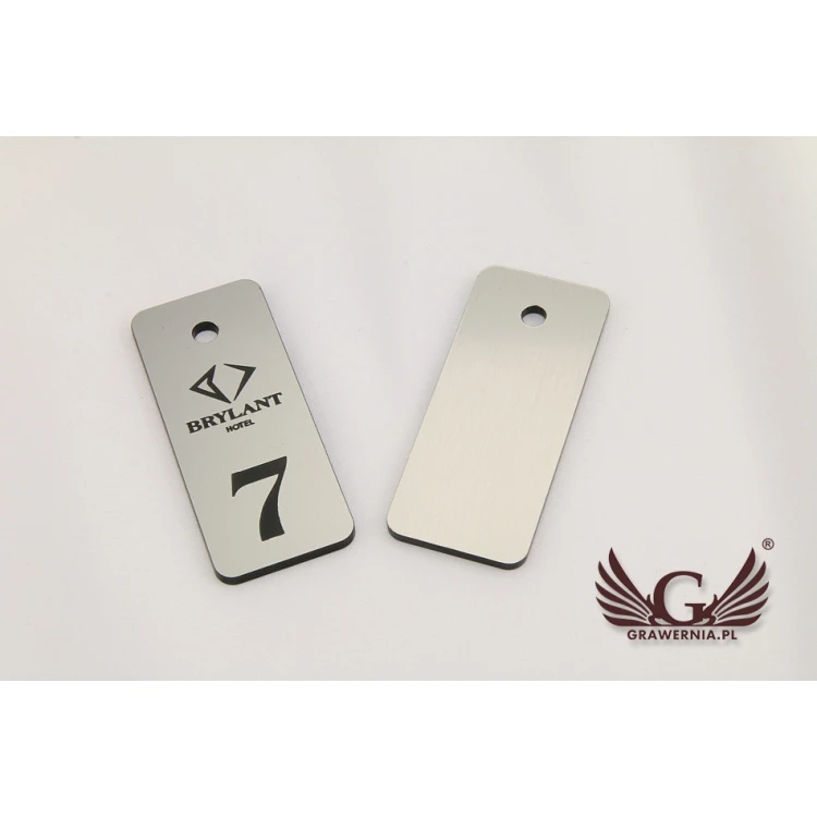 Hotel Keychain - SMALL METALLIC SILVER