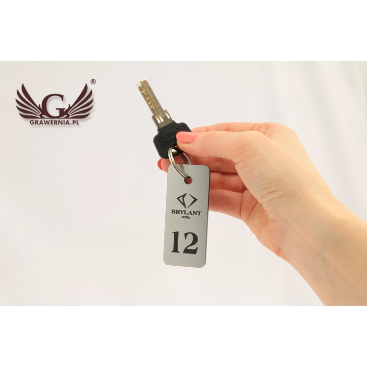 Hotel Keychain - SMALL METALLIC SILVER