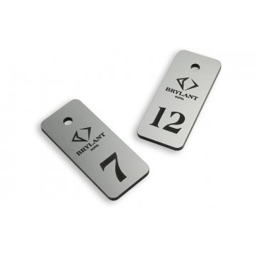 Hotel Keychain - SMALL METALLIC SILVER