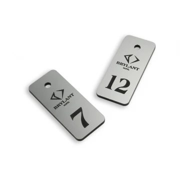 Hotel Keychain - SMALL METALLIC SILVER