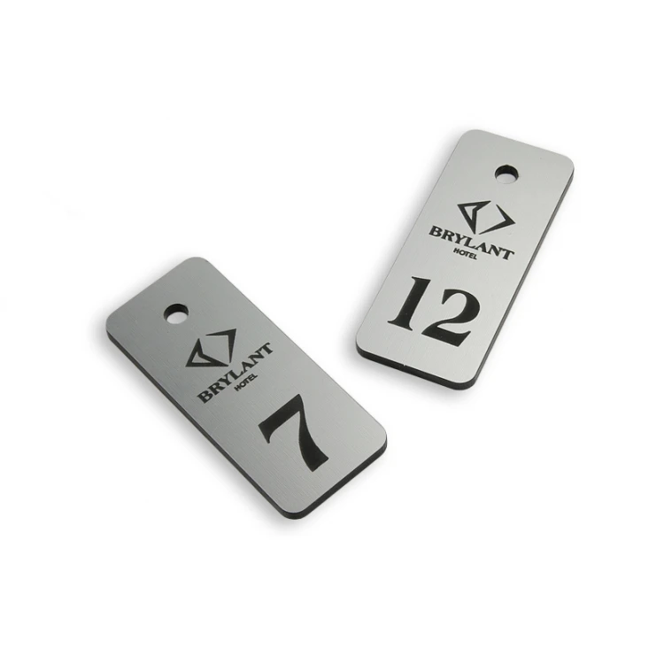 Hotel Keychain - SMALL METALLIC SILVER