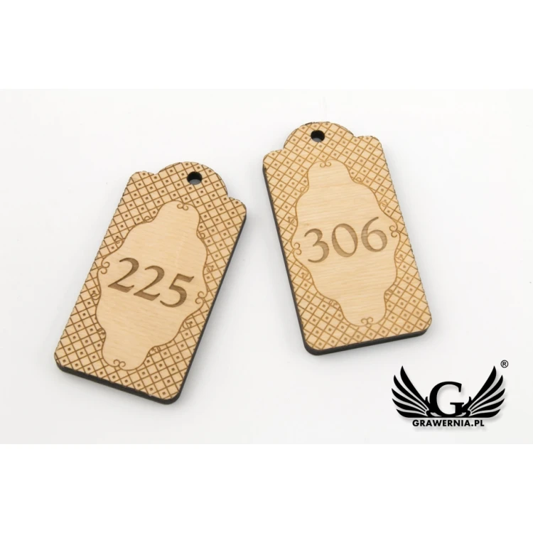 Wooden Hotel Keychain - Natural Color - VINTAGE