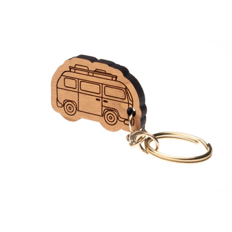 Camper Keychain - Light Cherry Wood - Custom Engraving - BP154