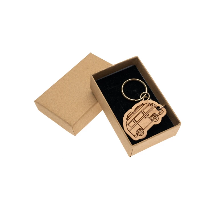 Camper Keychain - Light Cherry Wood - Custom Engraving - BP154