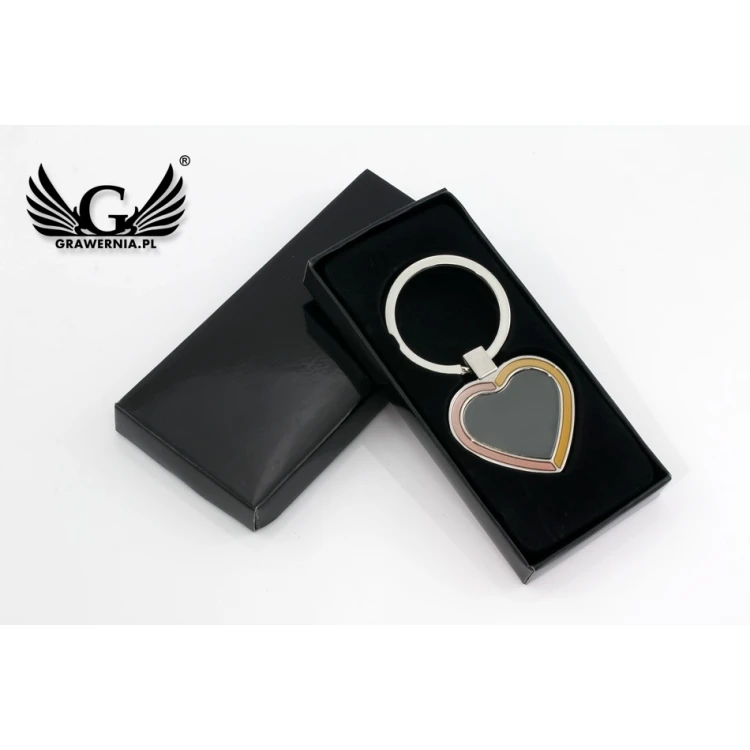 COLORED HEART KEYCHAIN - with your engraving - Valentine's Day BP50