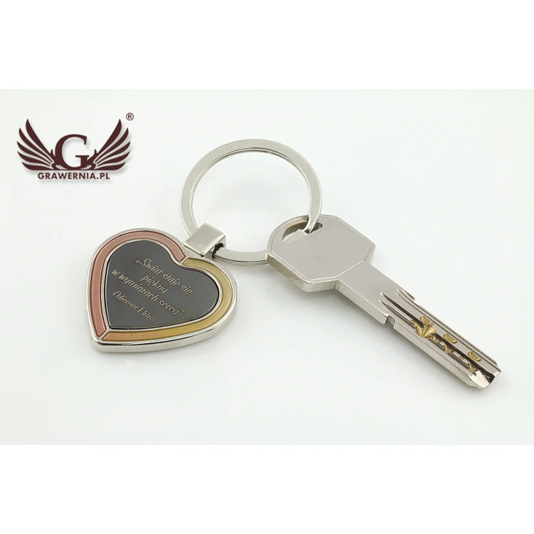 COLORED HEART KEYCHAIN - with your engraving - Valentine's Day BP50