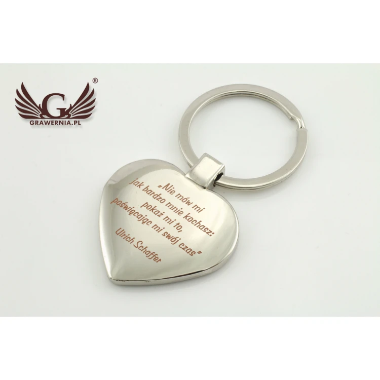 COLORED HEART KEYCHAIN - with your engraving - Valentine's Day BP50
