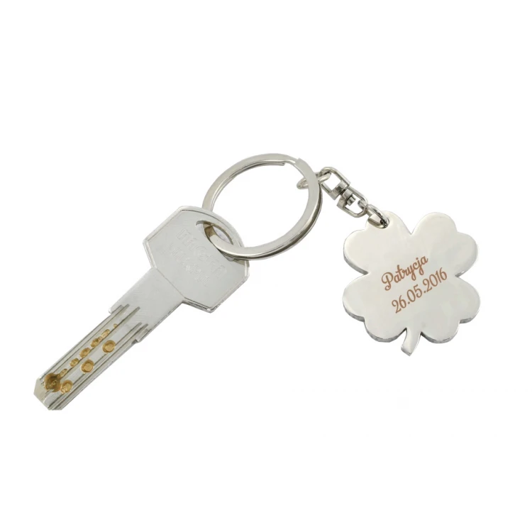 CLOVER KEYCHAIN gloss with your engraving - BP6