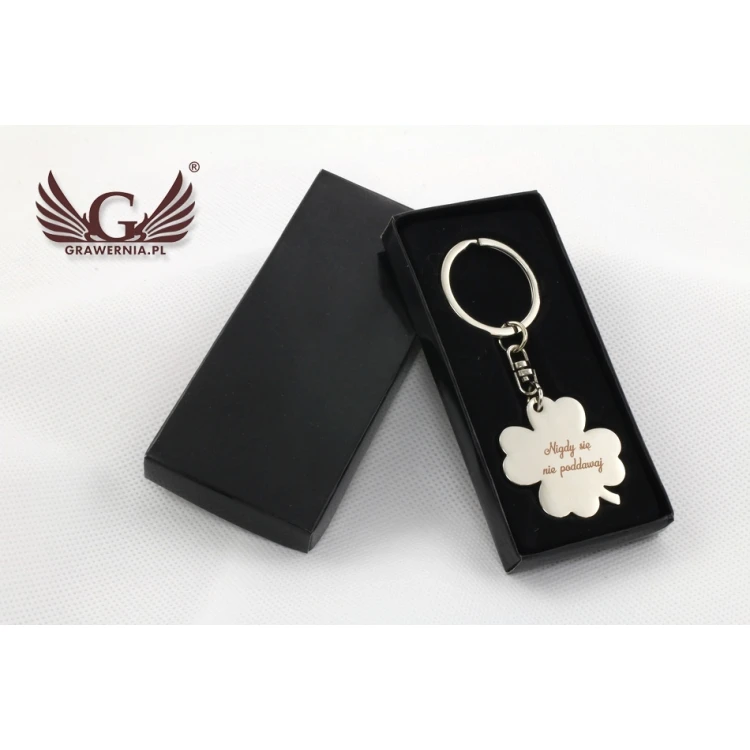 CLOVER KEYCHAIN gloss with your engraving - BP6