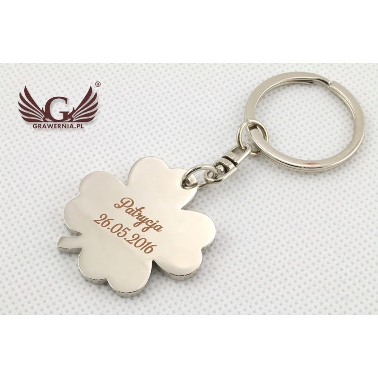 CLOVER KEYCHAIN gloss with your engraving - BP6