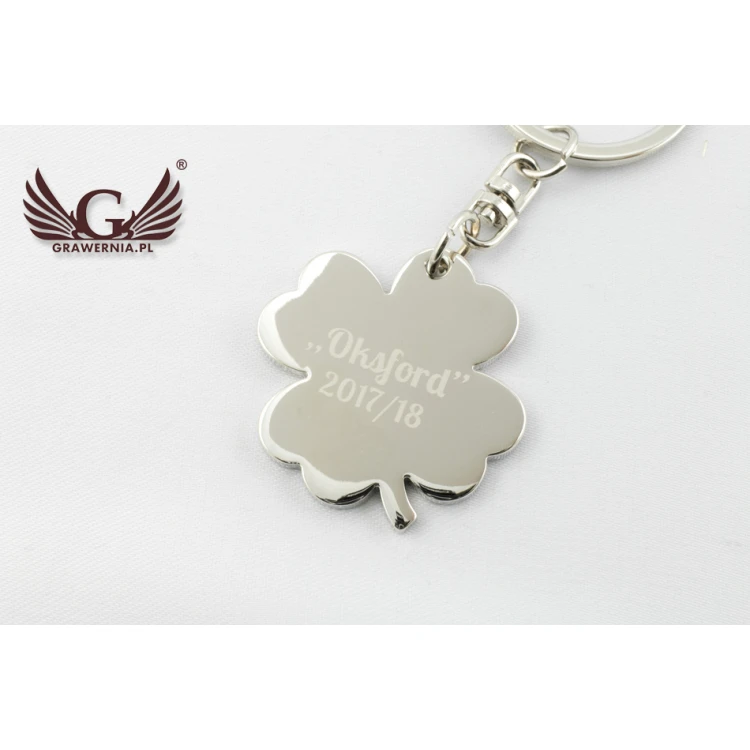 CLOVER KEYCHAIN gloss with your engraving - BP6