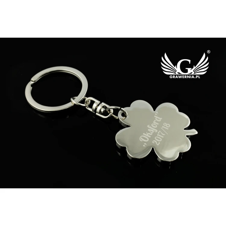 CLOVER KEYCHAIN gloss with your engraving - BP6