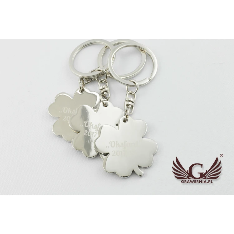 CLOVER KEYCHAIN gloss with your engraving - BP6