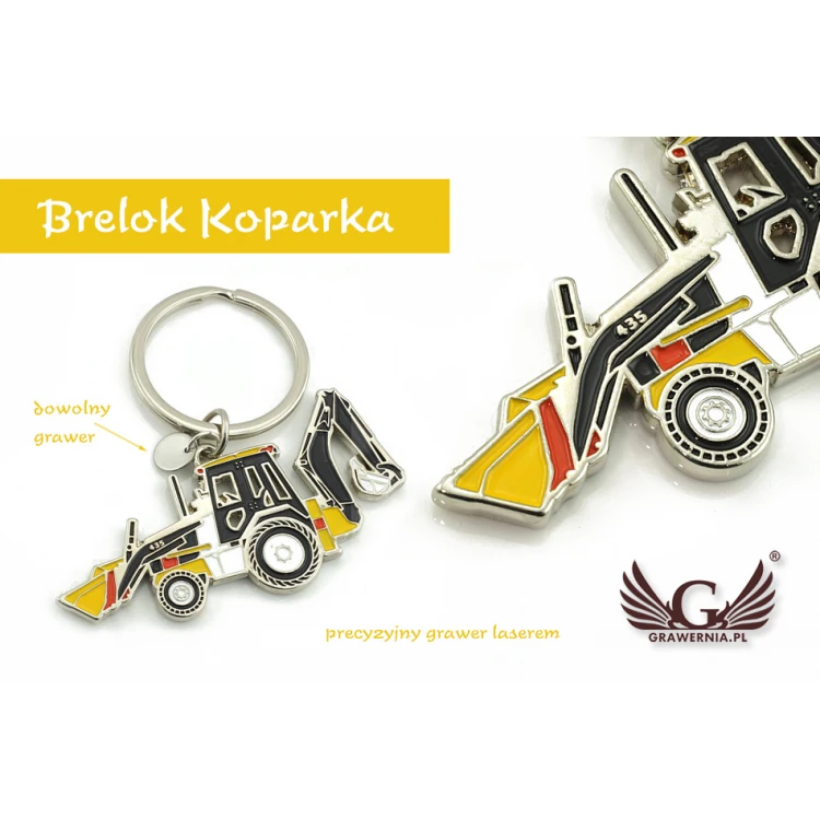 KEYCHAIN Excavator - with your engraving - BP40