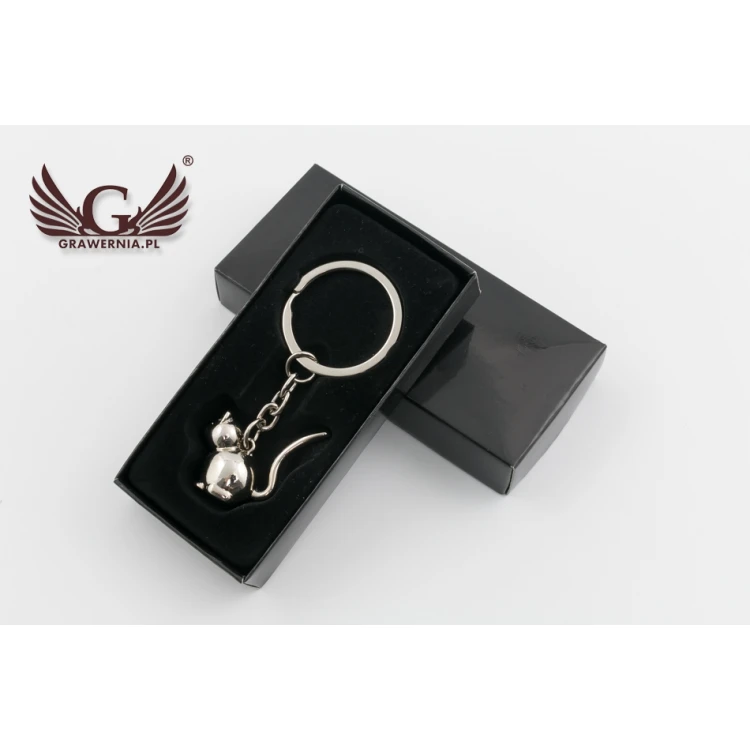 PURRING KITTY Keyring with Your Engraving - BP72