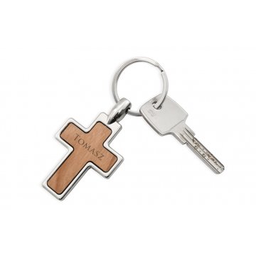 Cross Keychain with Custom Engraving - BP126