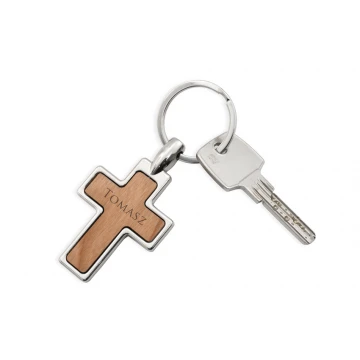 Cross Keychain with Custom Engraving - BP126