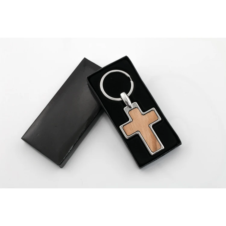Cross Keychain with Custom Engraving - BP126