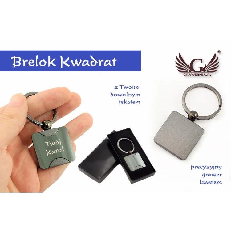 SQUARE KEYCHAIN - with your engraving - BP23