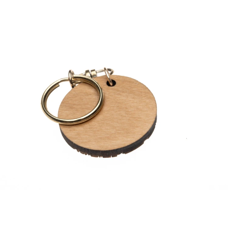 Keychain Lady - light alder wood - any engraving - BP161