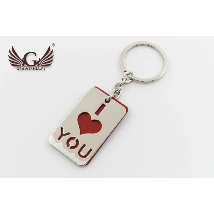 BRELOK I LOVE YOU with Your Engraving - BP63