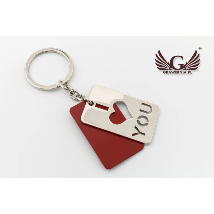 BRELOK I LOVE YOU with Your Engraving - BP63