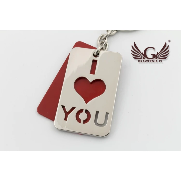 BRELOK I LOVE YOU with Your Engraving - BP63
