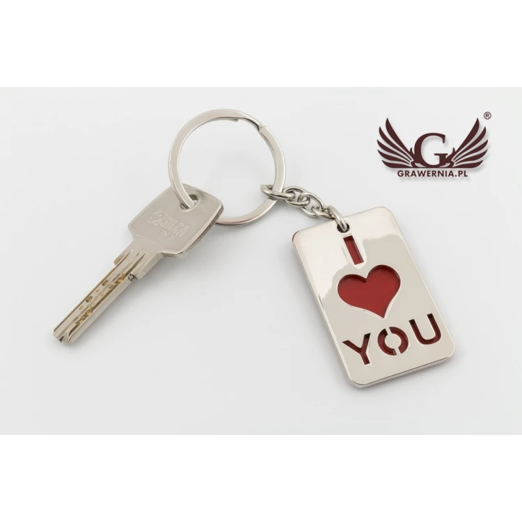 BRELOK I LOVE YOU with Your Engraving - BP63