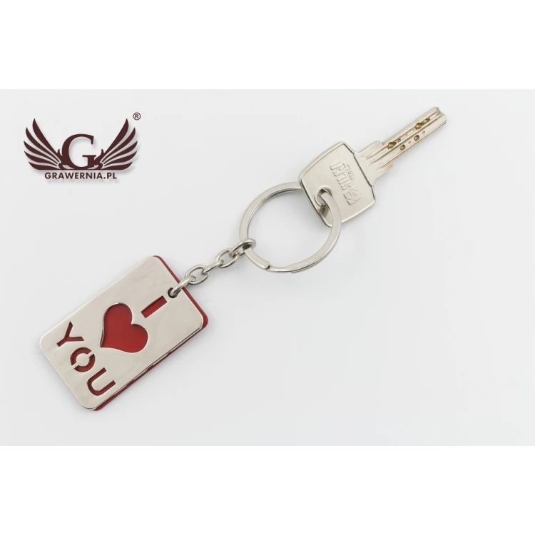 BRELOK I LOVE YOU with Your Engraving - BP63