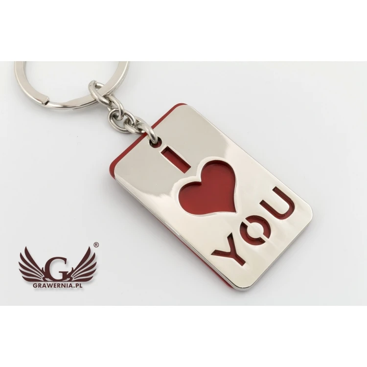 BRELOK I LOVE YOU with Your Engraving - BP63