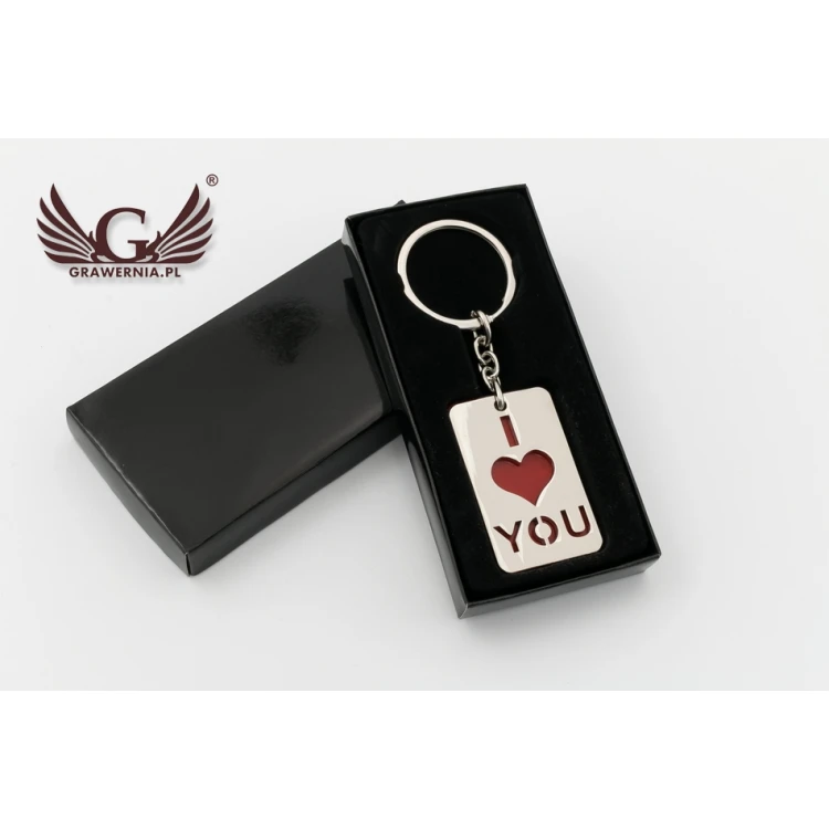 BRELOK I LOVE YOU with Your Engraving - BP63