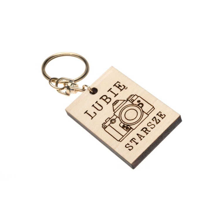Keychain I Like Older - light maple wood - any engraving - BP163