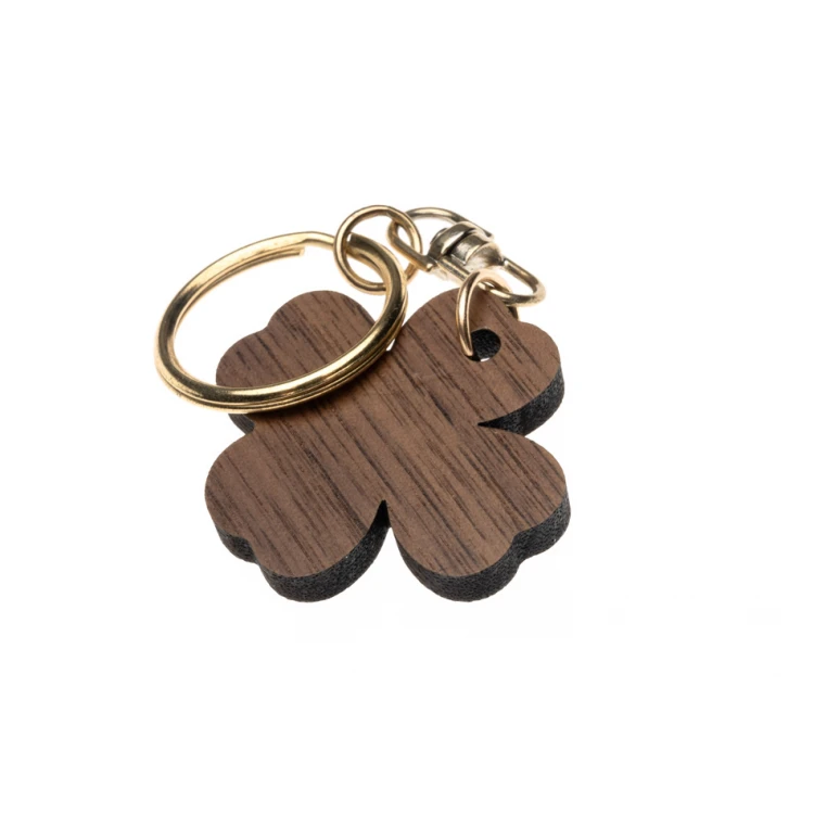 Lucky Keychain - Light Walnut Wood - Custom Engraving - BP164